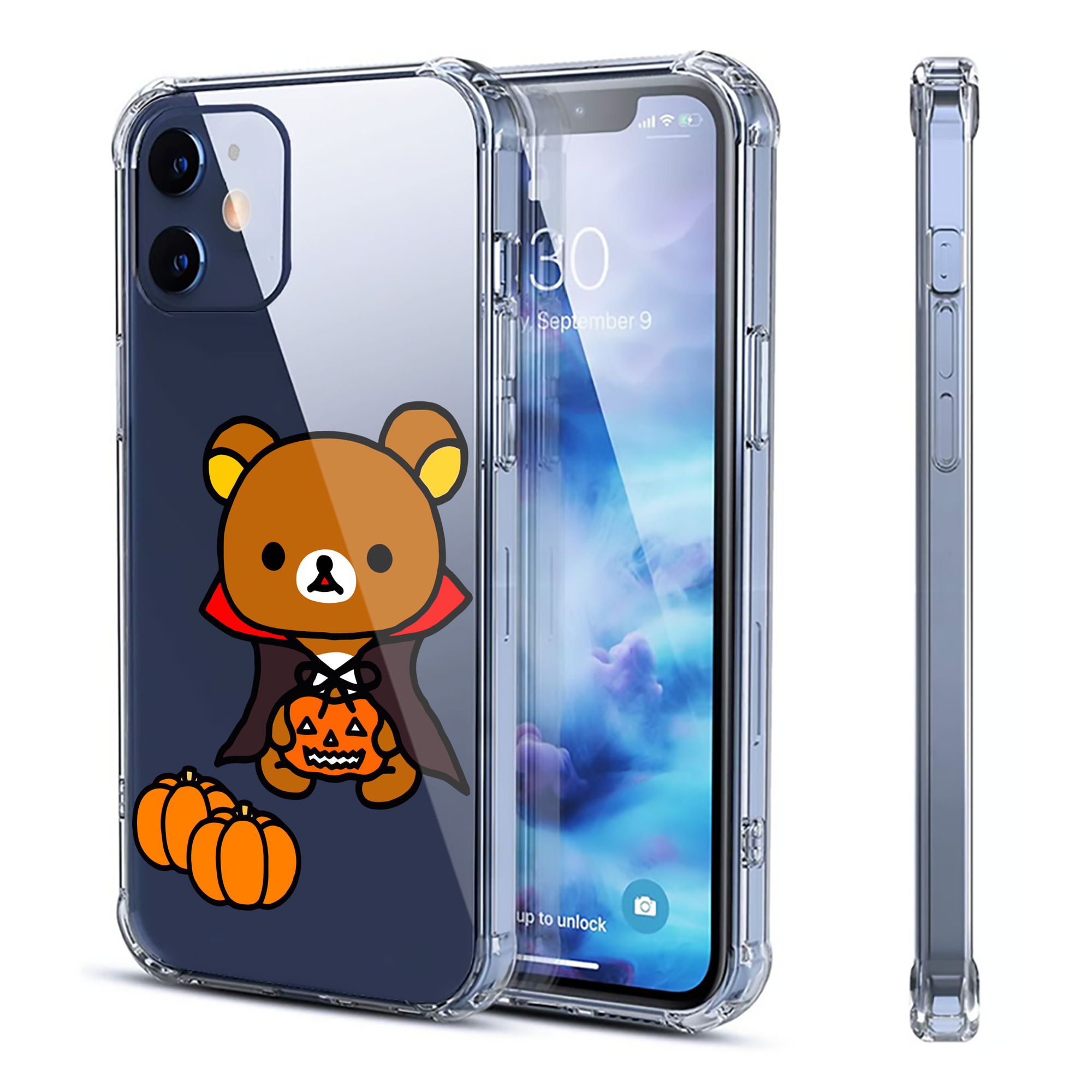 （画像用） リラックマ リラックマ キイロイトリ Rilakkuma Korilakkuma Kiiroitori 【iPhone 12シリーズ対応】透明スマホケース（クリアソフトケース）